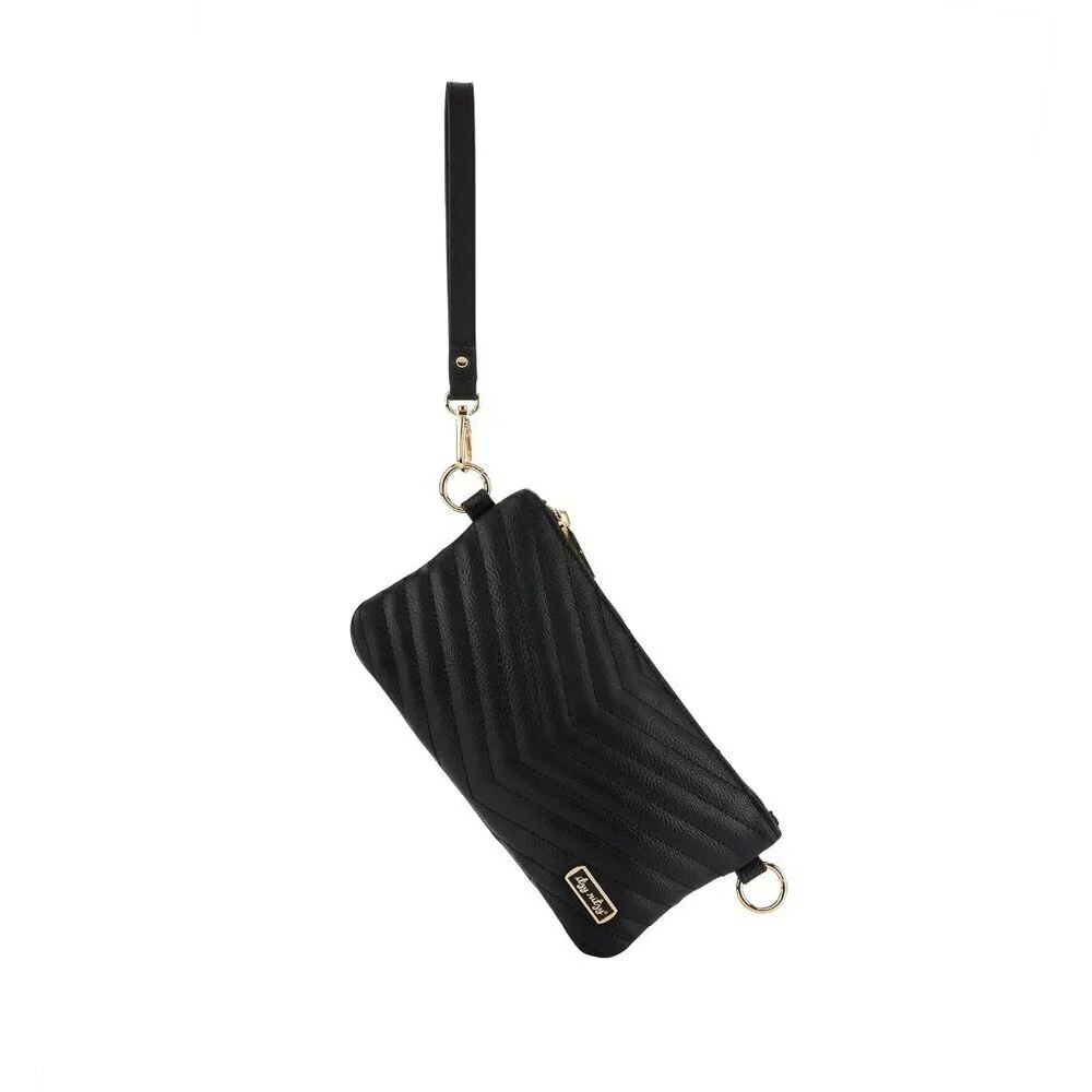 Faux Leather Wallet Pouch Crossbody Wristlet Belt Bag - Compact Multi-Use